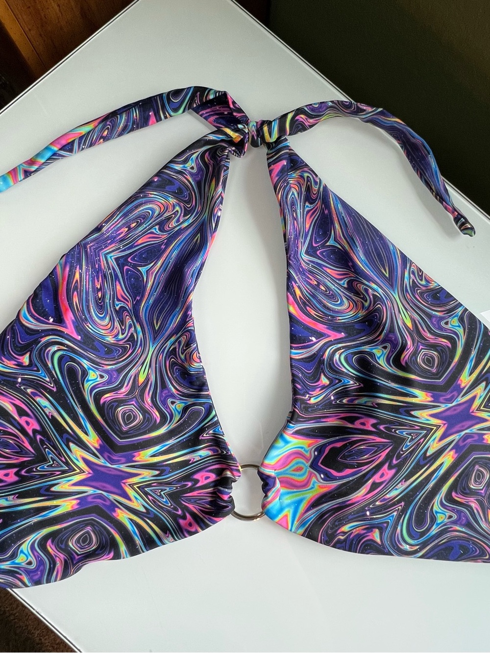freedom rave wear Astroflare O-Ring Halter Top